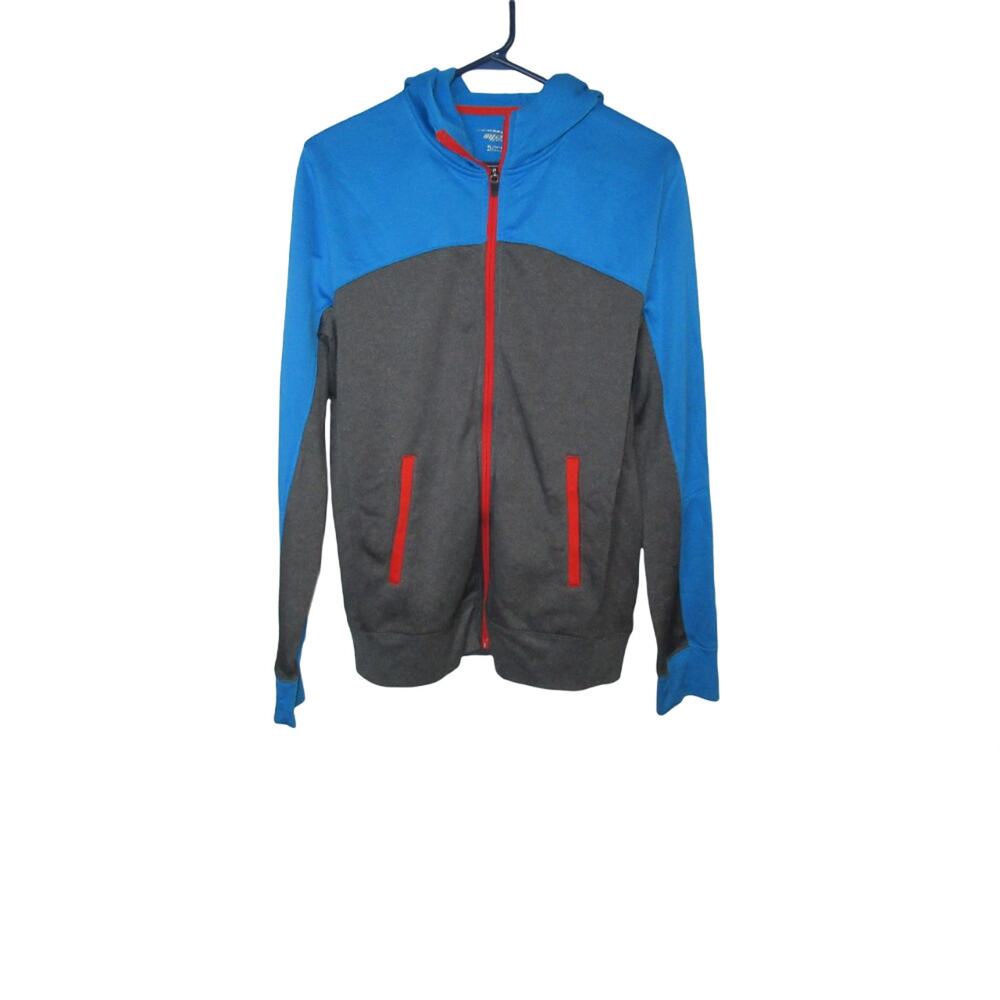 MTA Sport Blue and Grey zip up hooded jacket